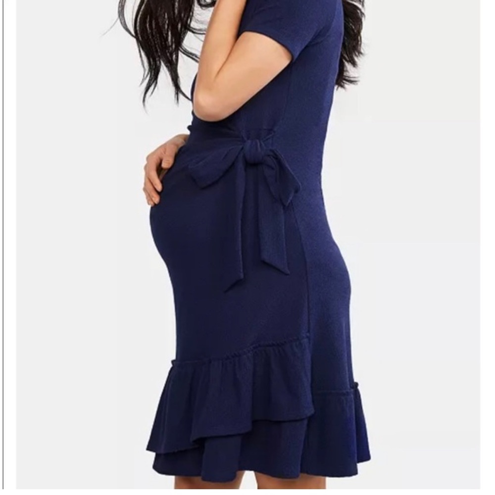 Side Tie Ruffle Hem Maternity dress - small - dress gets 5 star rating!